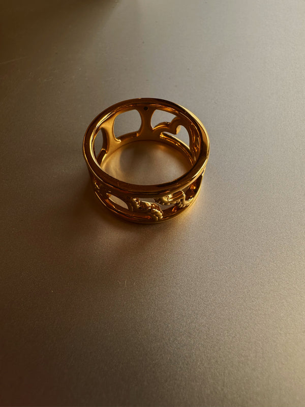 24k gold pattern ring