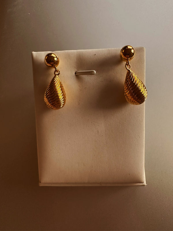 24k gold earrings with charm