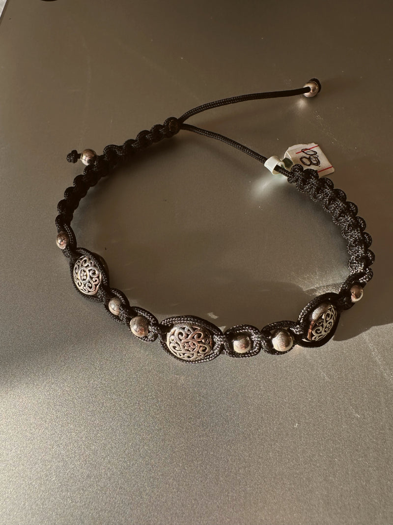 Silver braided bracelet