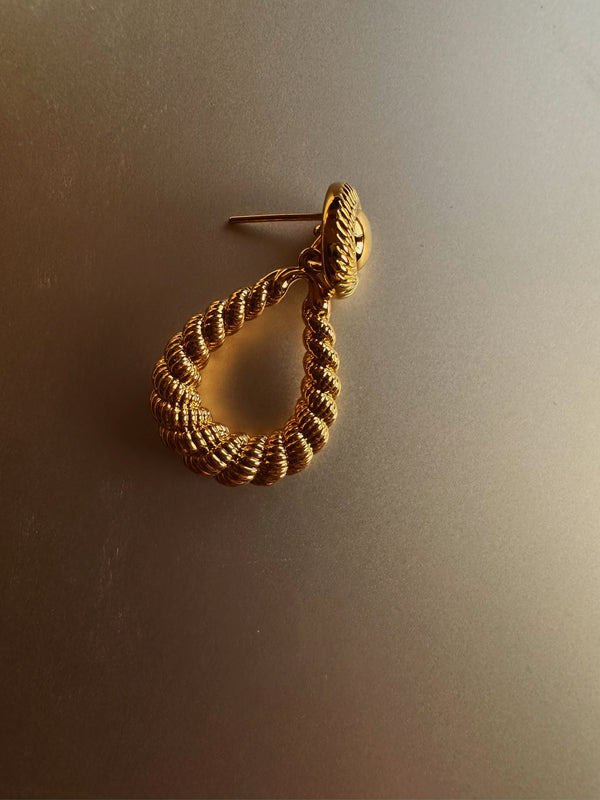 24k gold hoop earring