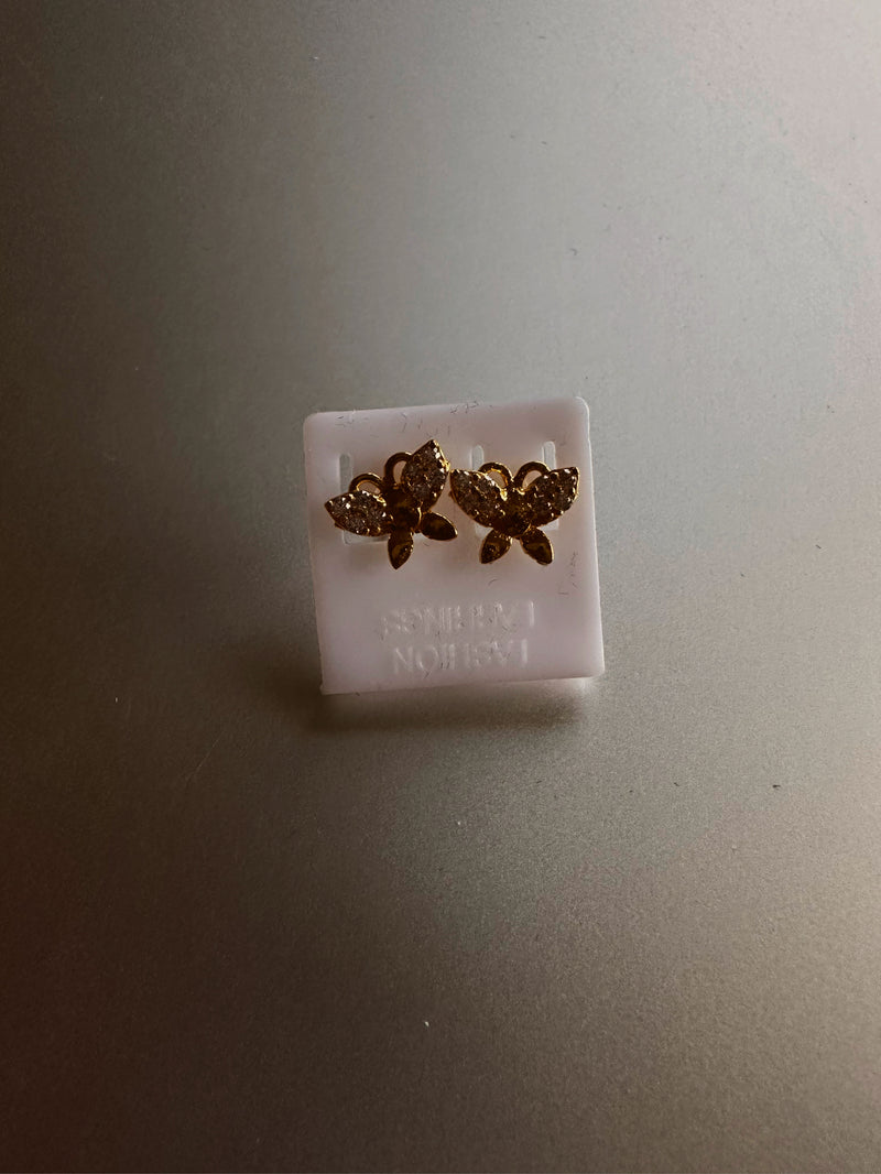 24k gold butterfly earring