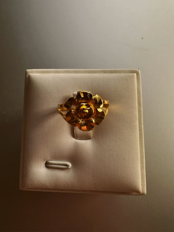 24k gold flower ring