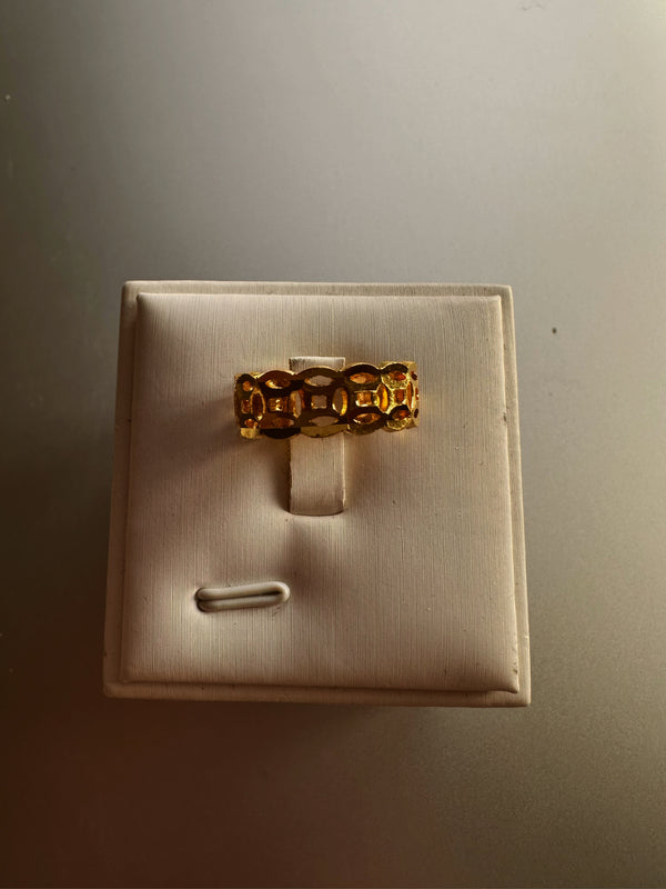 Lucky coin 24k gold ring