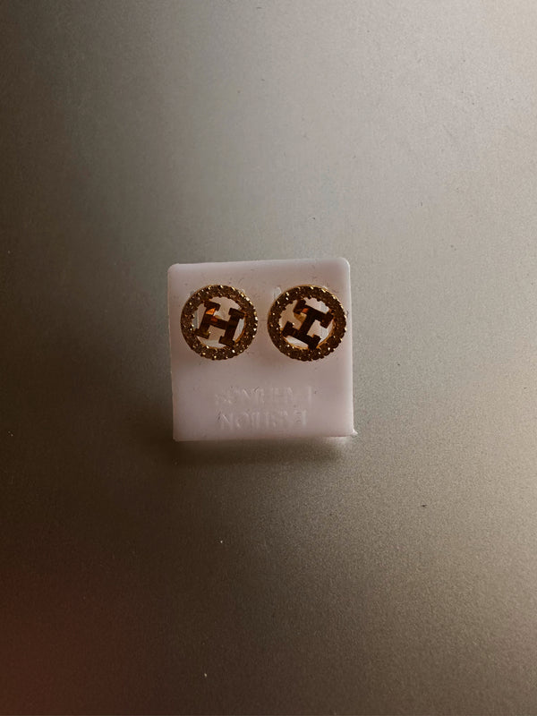 Hermes 24k gold earrings
