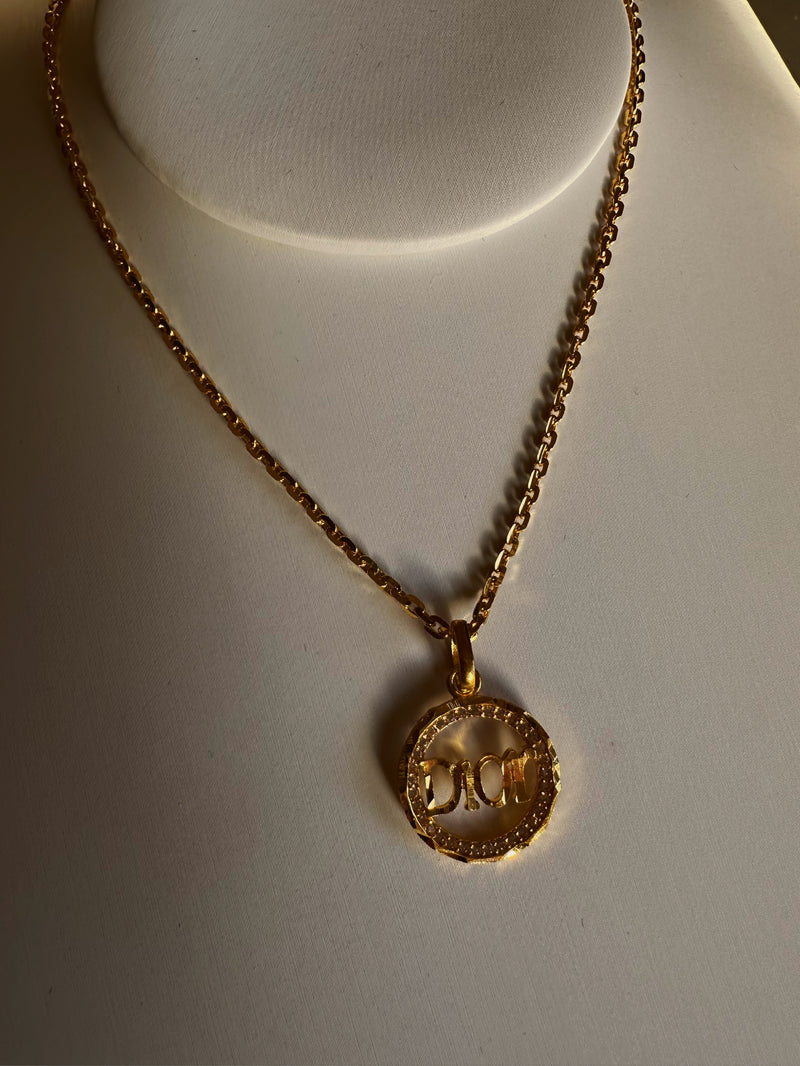 Dior 24k gold necklace