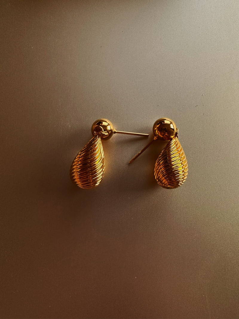 24k gold earrings with charm