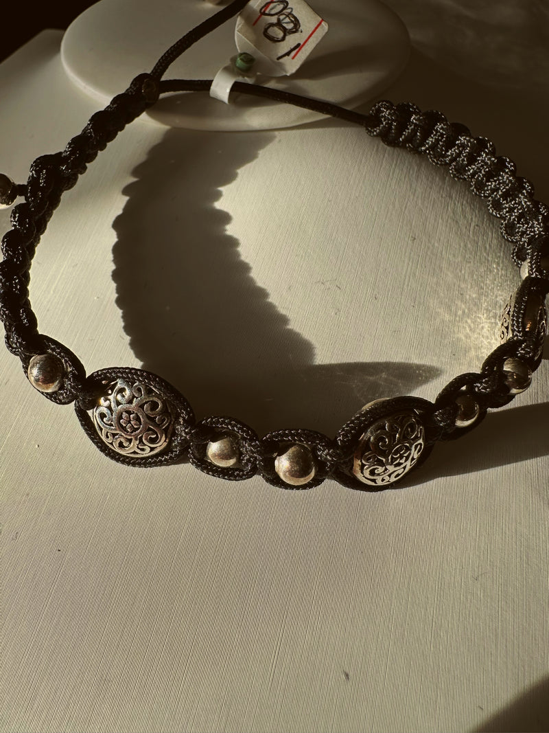 Silver braided bracelet