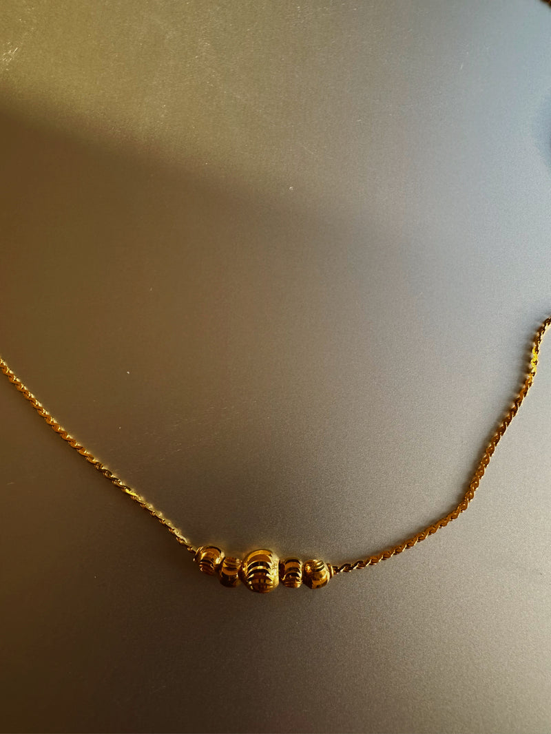 24k gold ball necklace