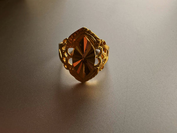 24k gold pattern ring