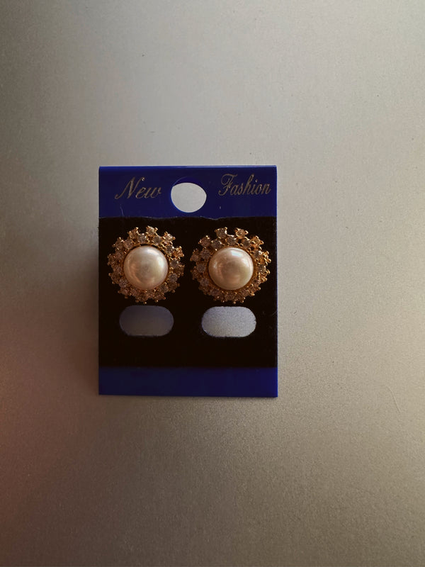 24k gold pearl earrings