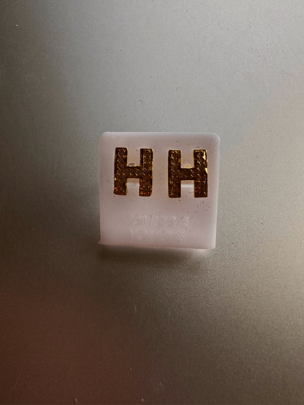 Hermes 24k gold earring
