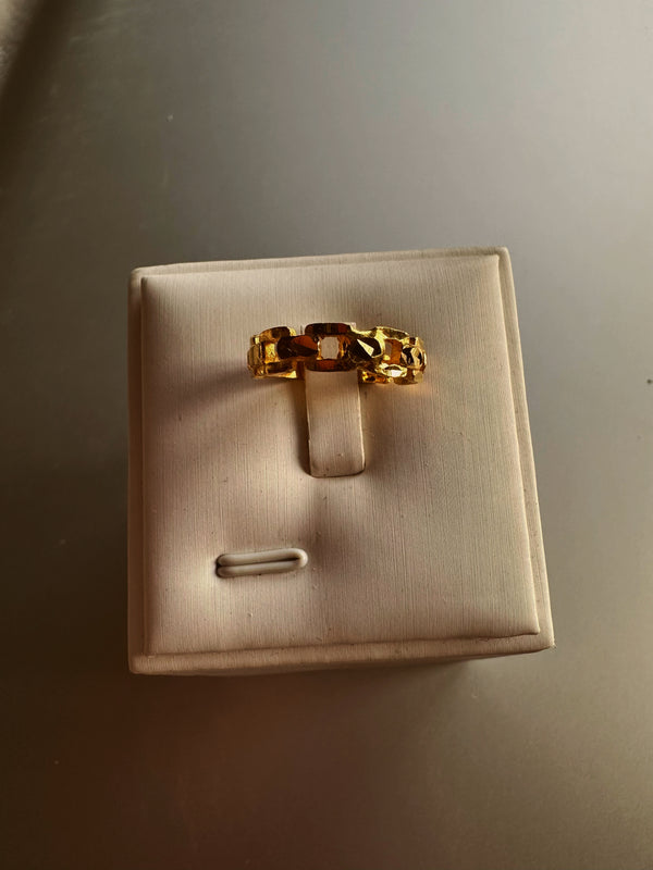 24k gold chain ring
