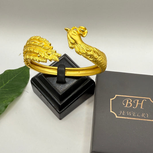 24k gold Phoenix bangle