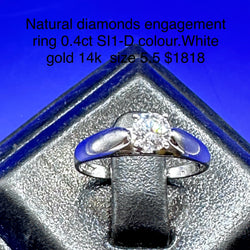 Natural diamonds engagement ring