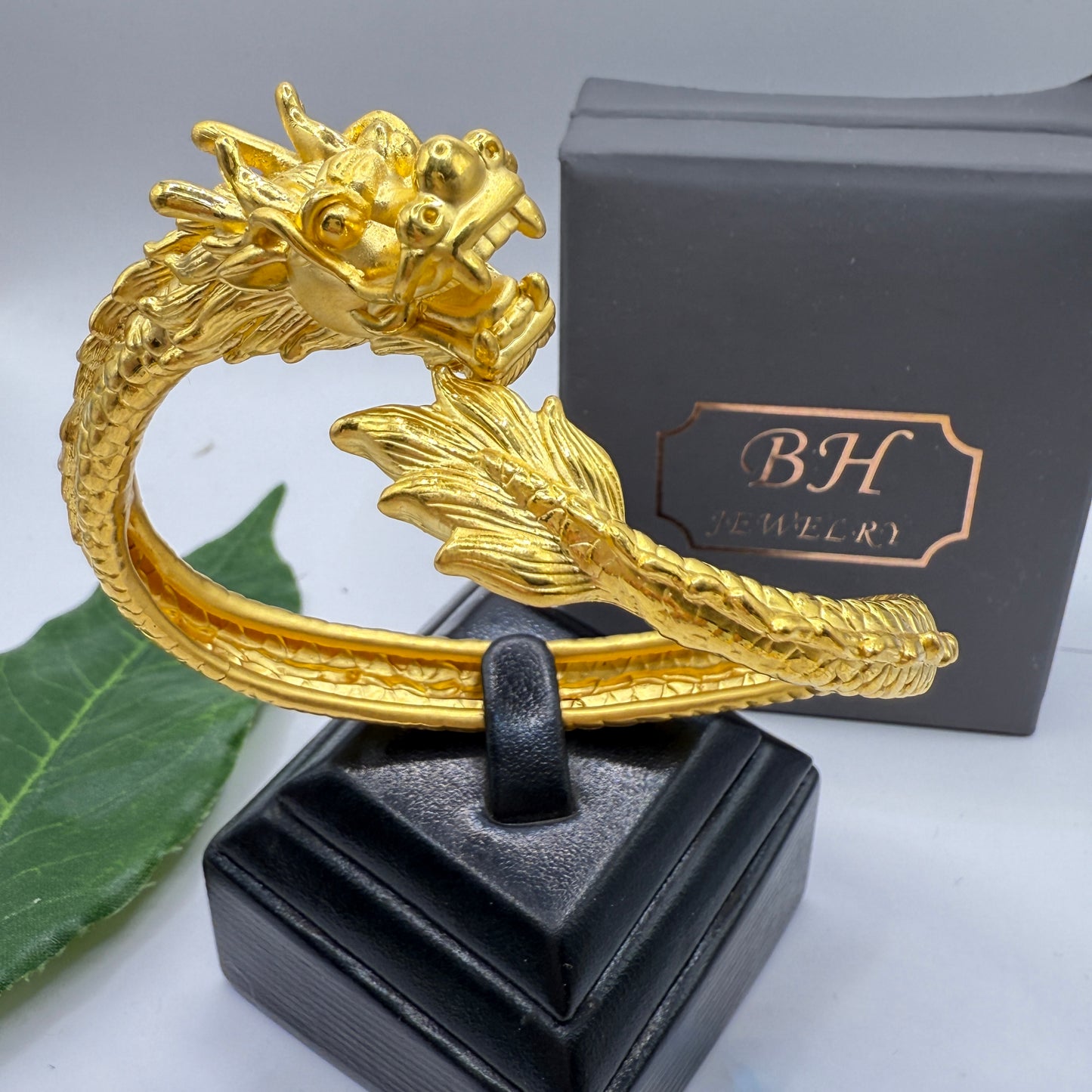 24k Gold Dragon Bangle