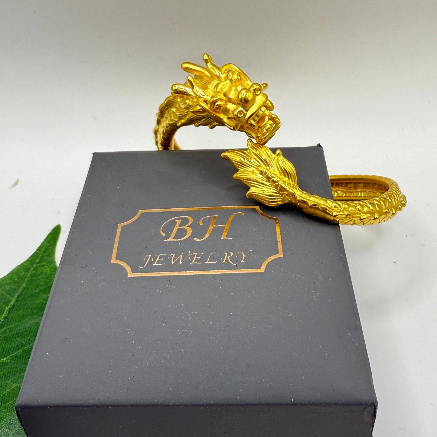 24k Gold Dragon Bangle