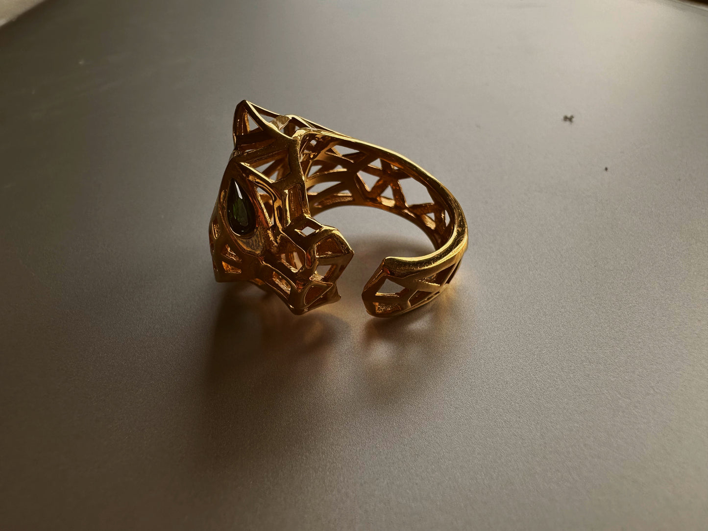 24k gold leopard rings