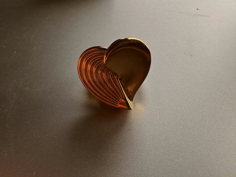 24k gold heart ring