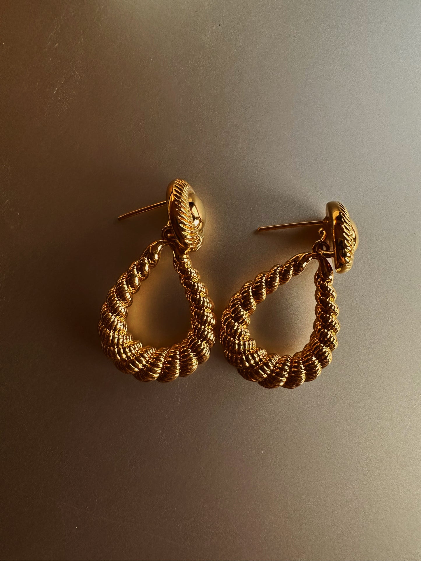 24k gold hoop earring