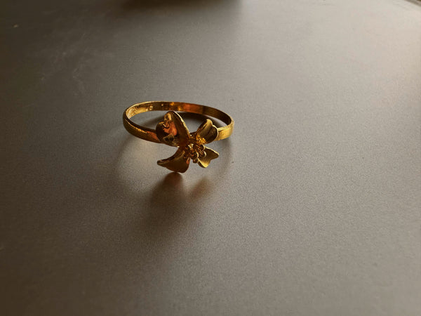 24k gold flower rings