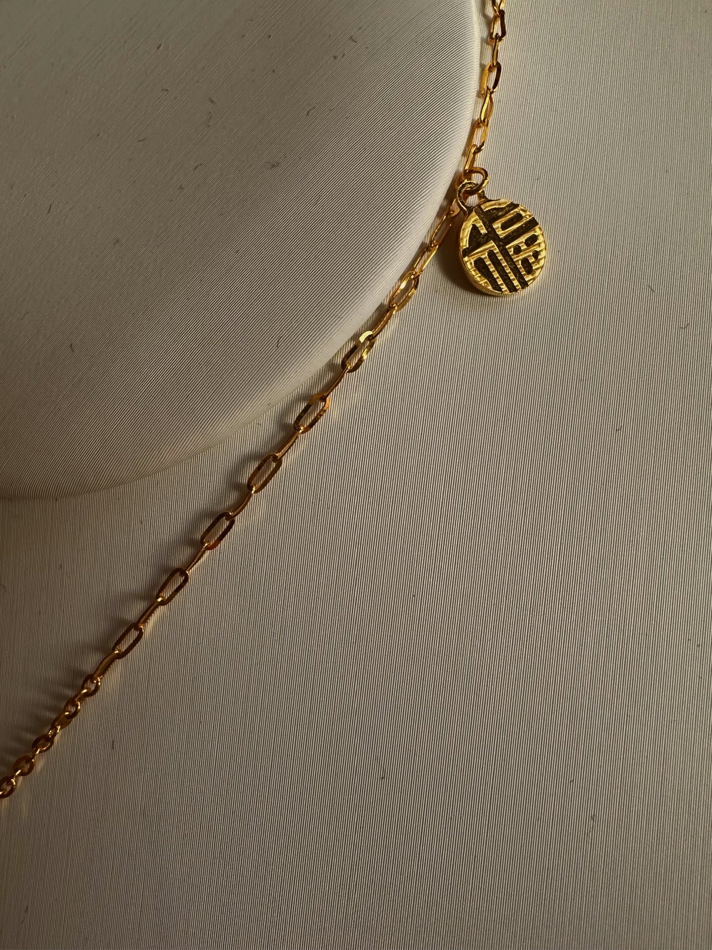 Lucky coin 24k gold necklace