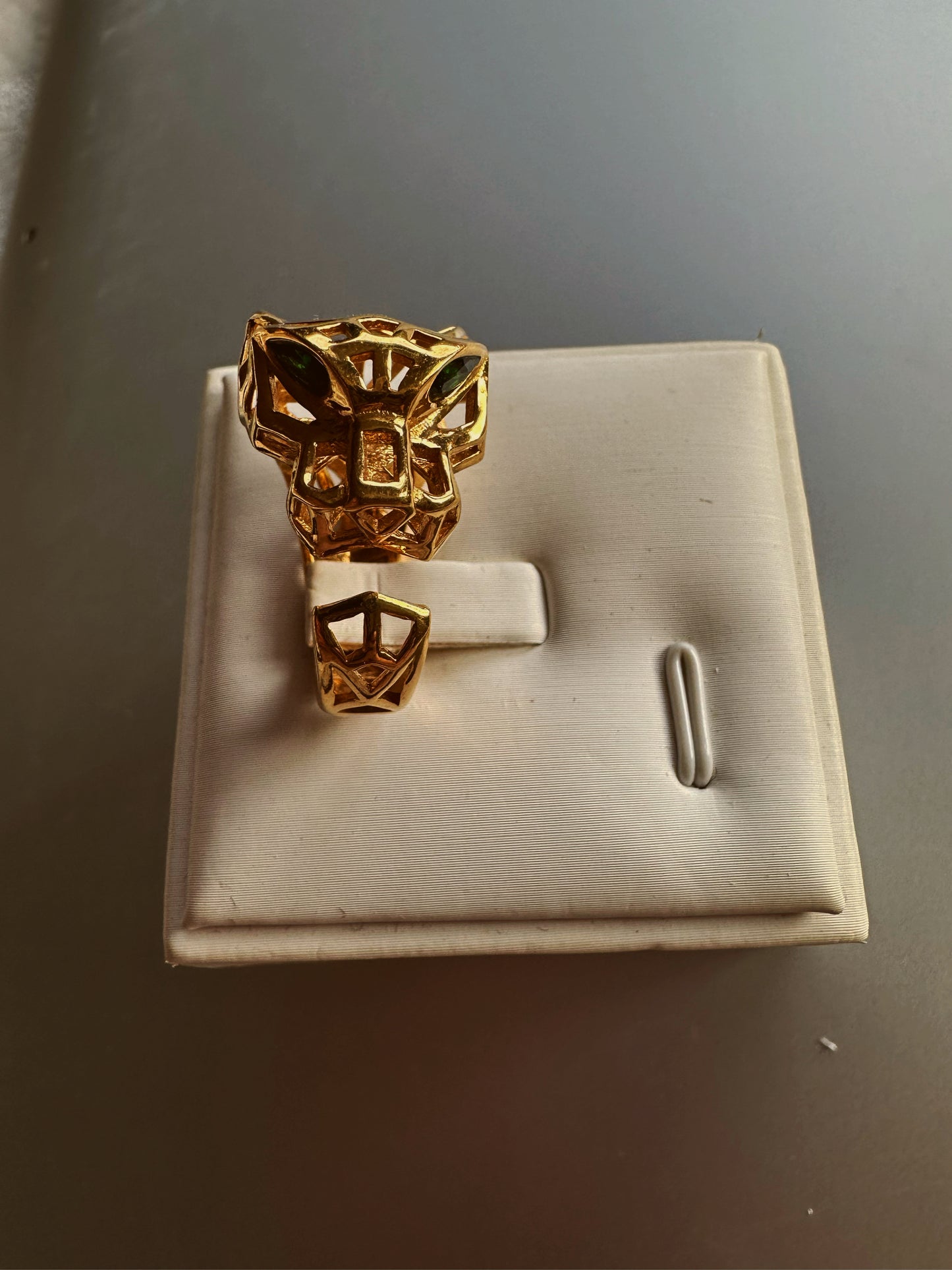 24k gold leopard rings