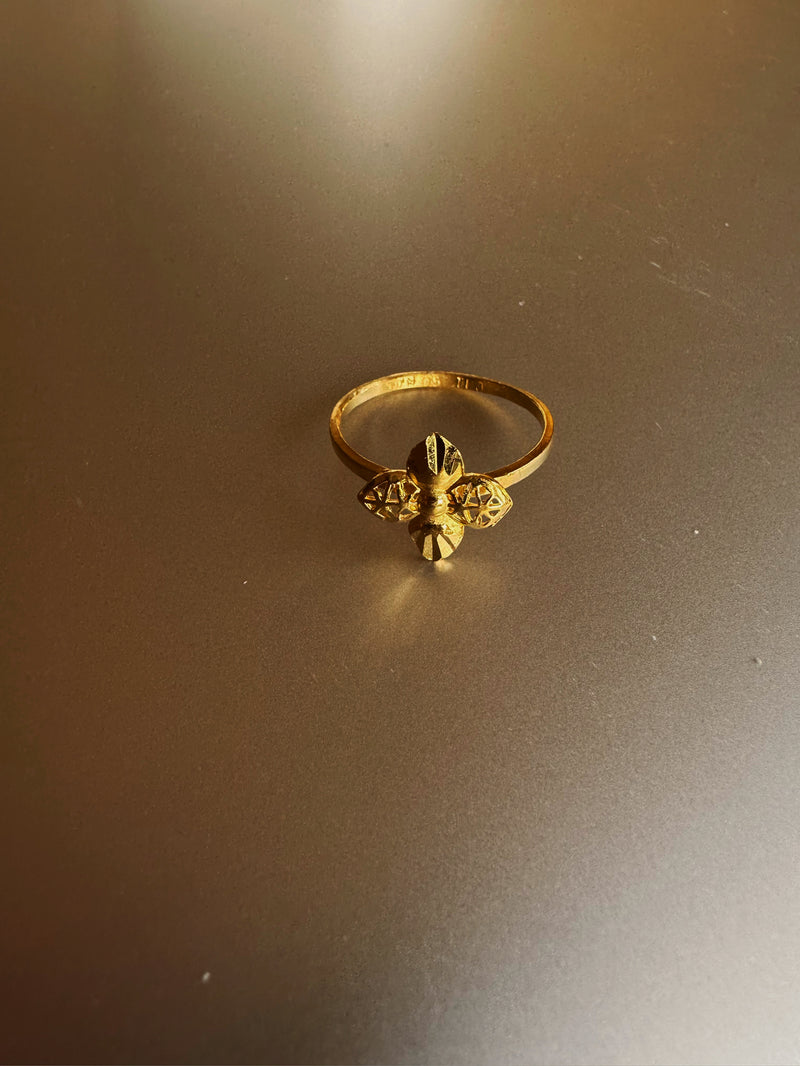 24k gold plant rings