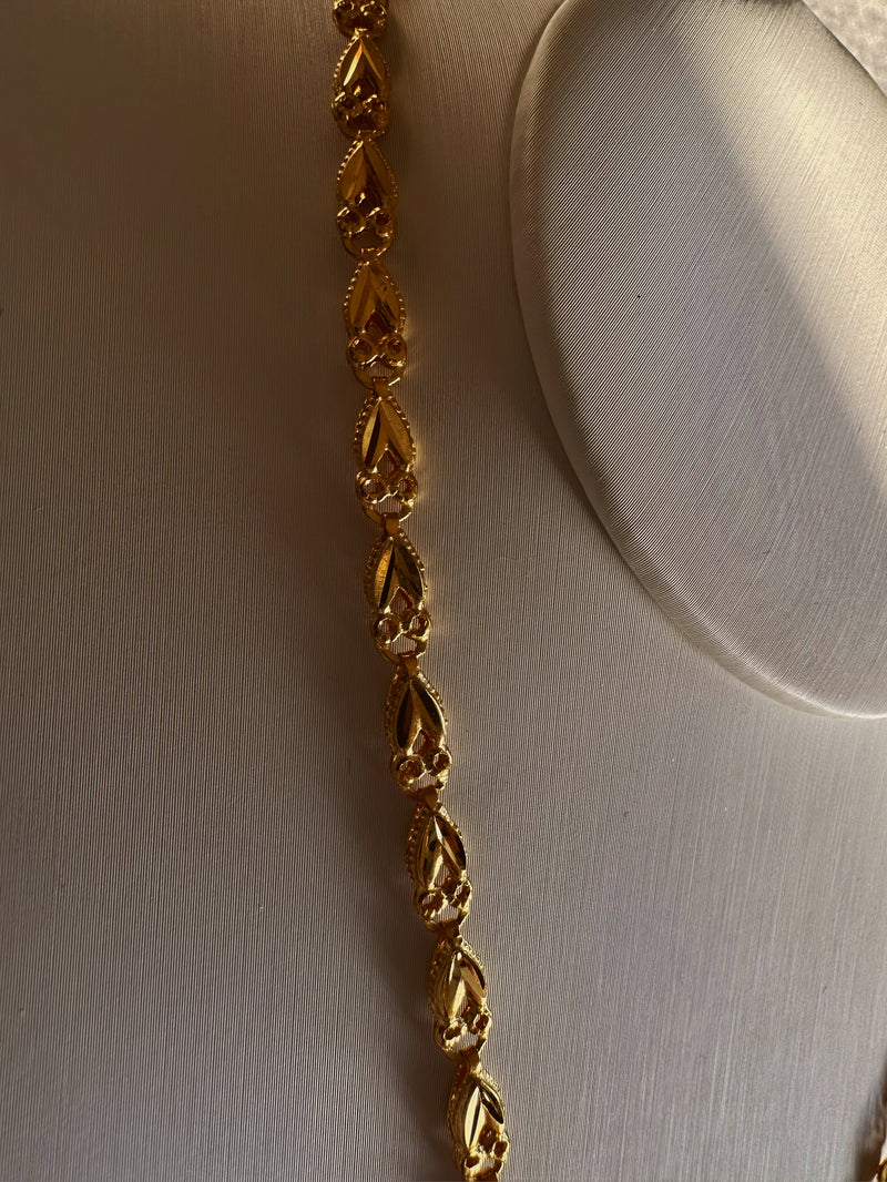 24k gold flower necklace