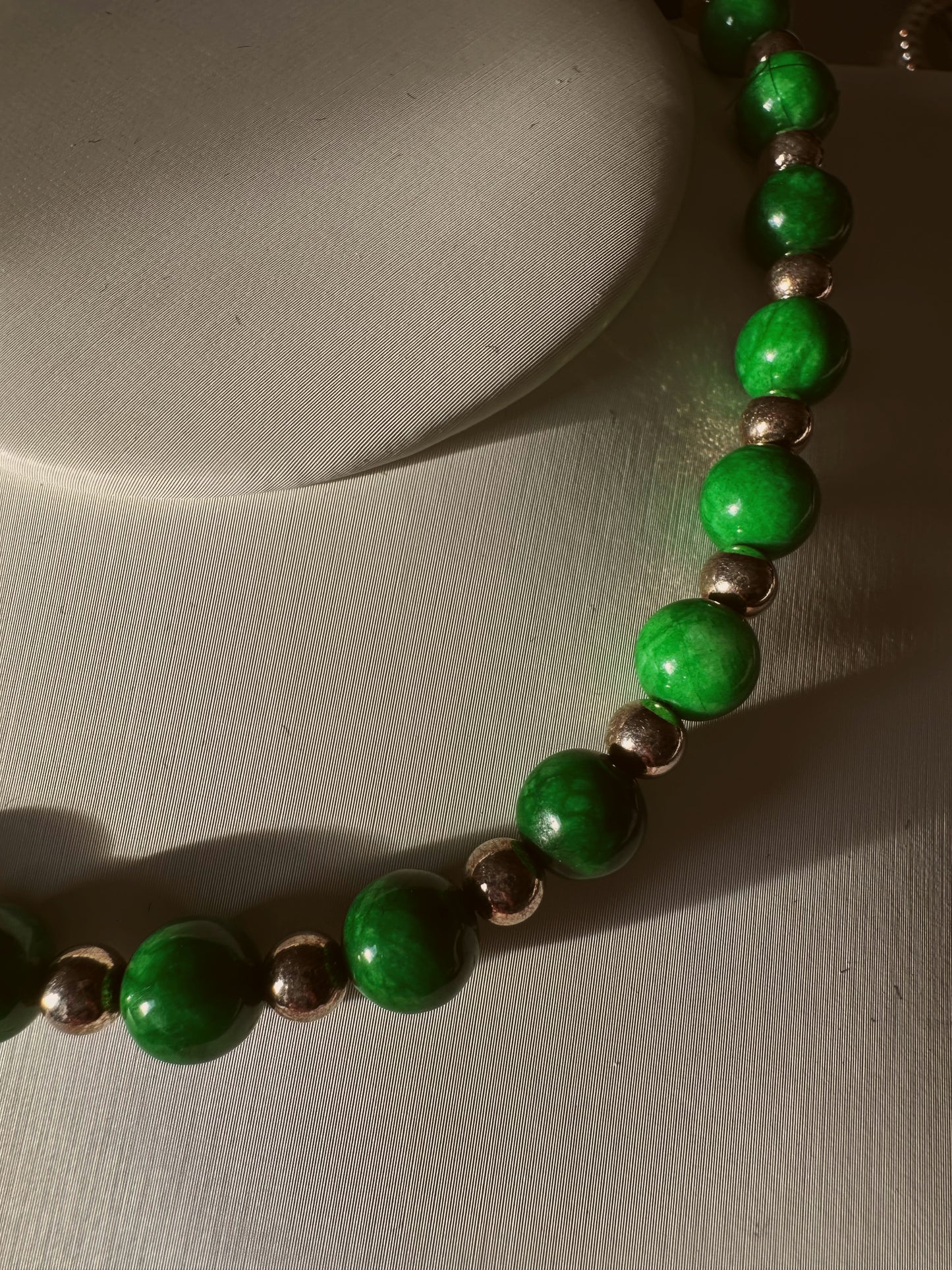 Jade necklace with silver 925