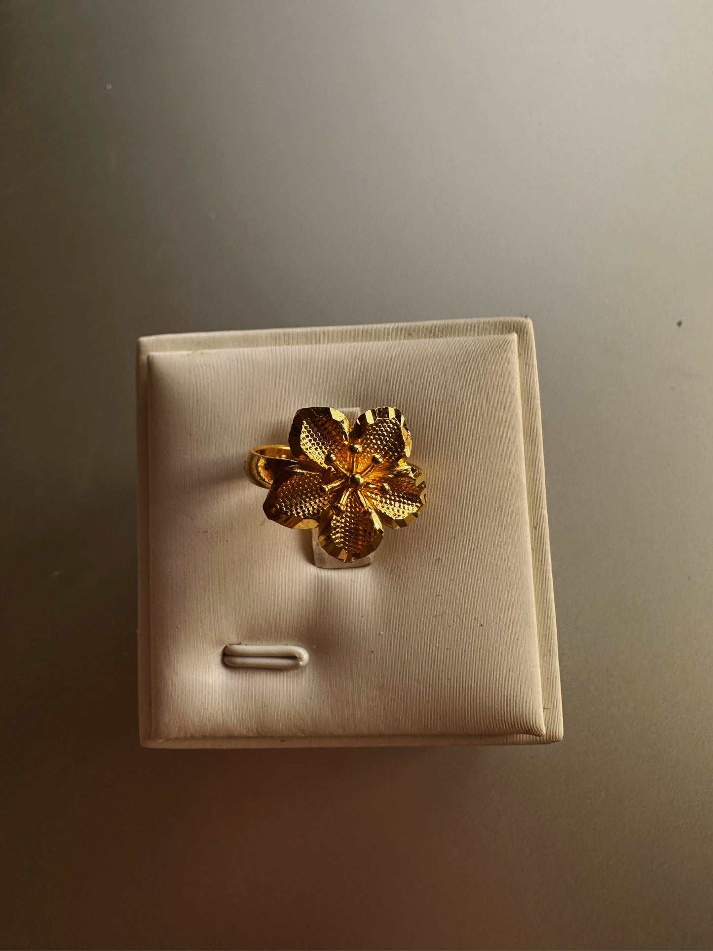 24k gold flower ring