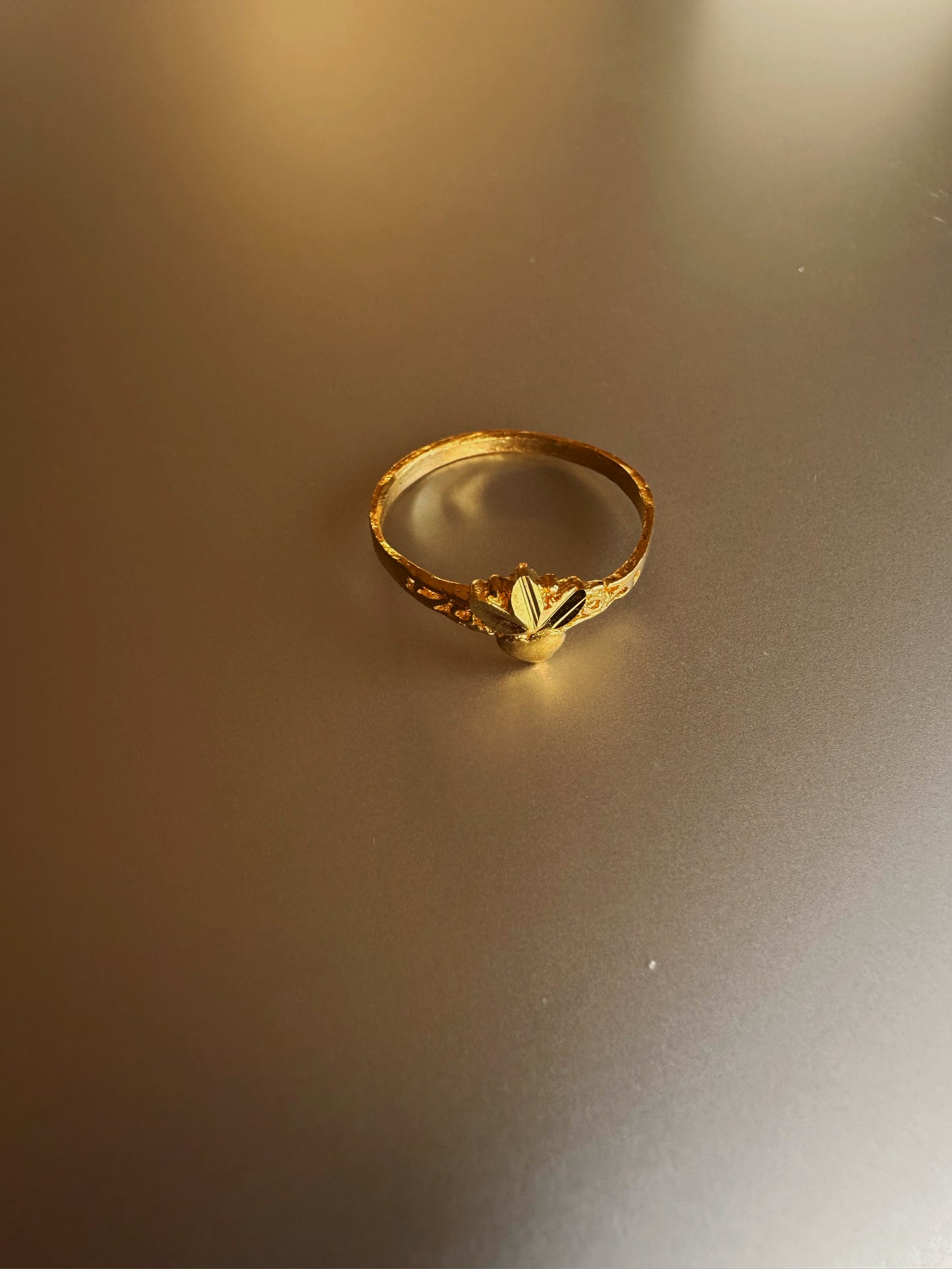 Plant 24k gold rings