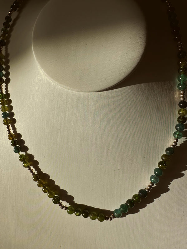 Tourmaline necklace silver 925