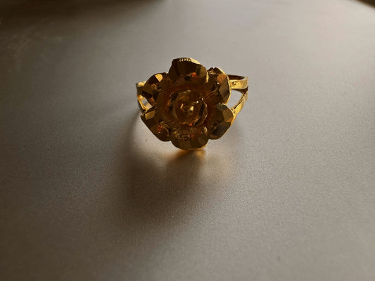 24k gold flower ring