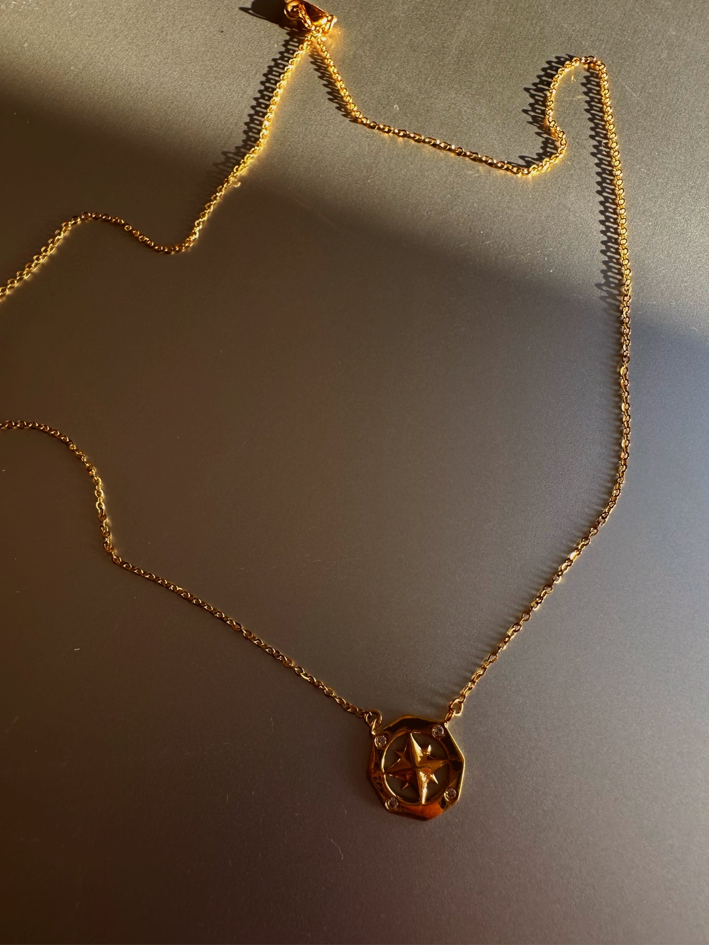 Stellar star 24k gold necklace