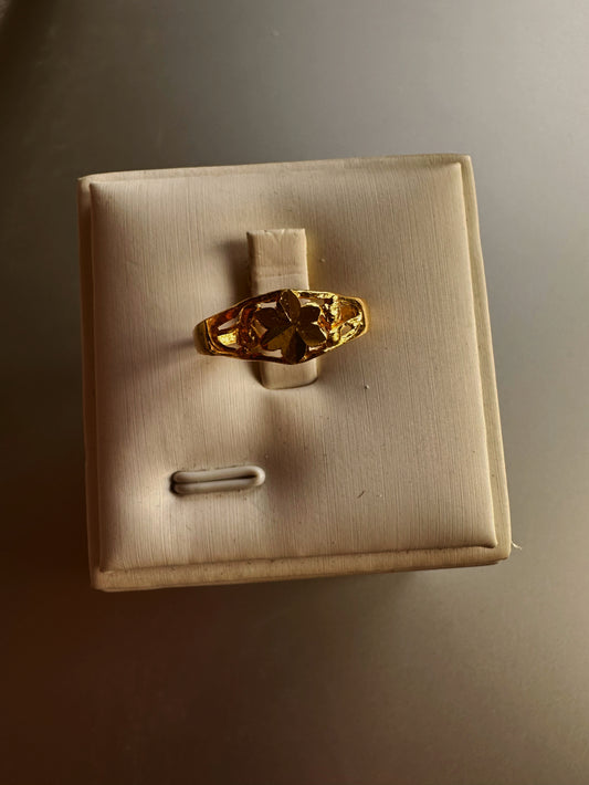 24k gold flower rings