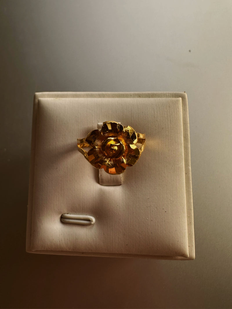 24k gold flower ring