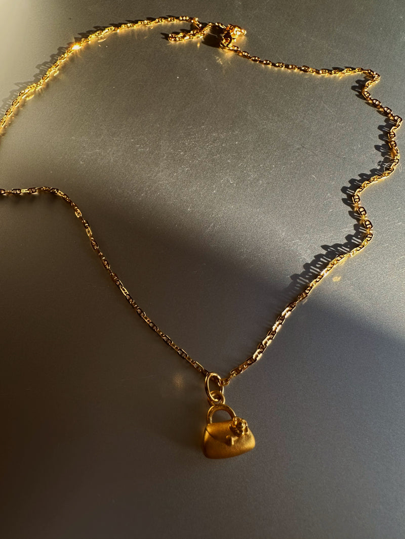 24k gold purse necklace