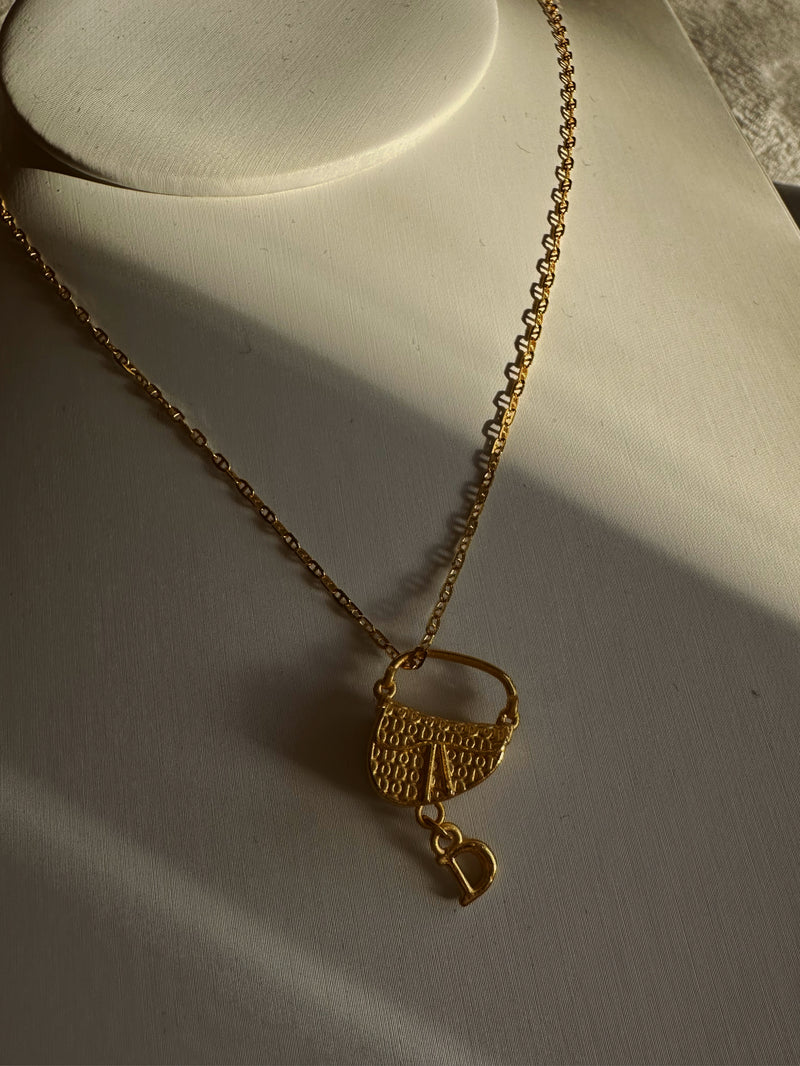 24k gold purse necklace