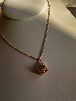 24k gold purse necklace