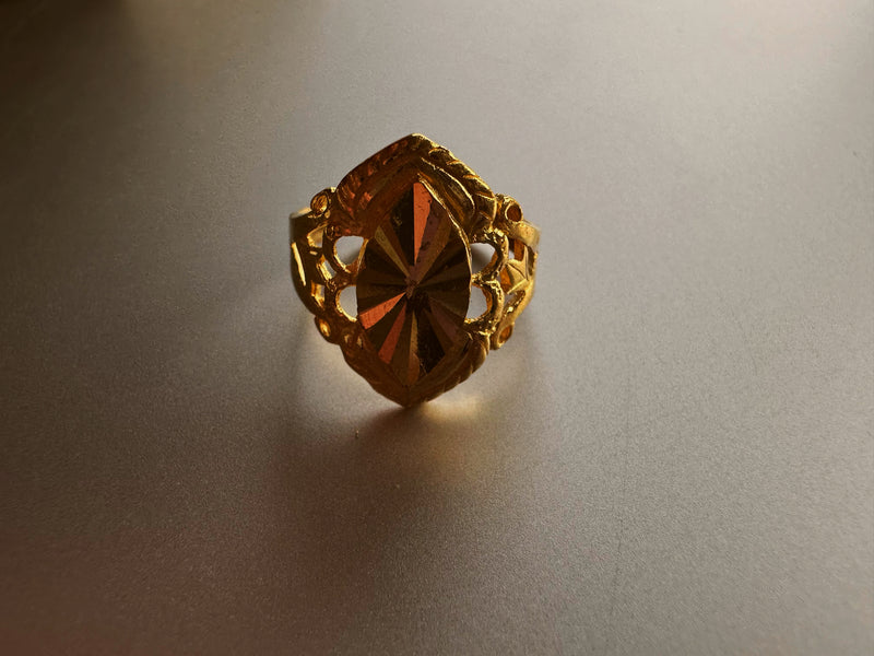 24k gold pattern ring