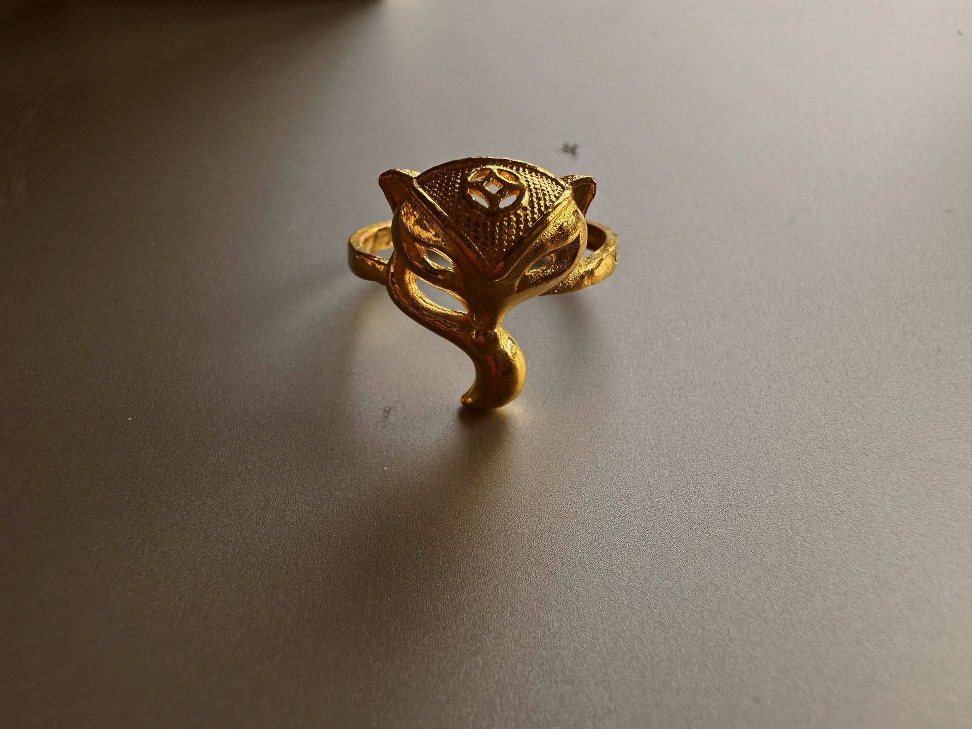 Fox gold ring