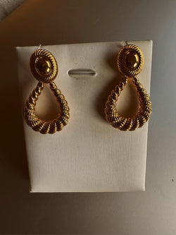 24k gold hoop earring