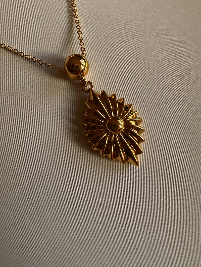 24k gold necklace with charm